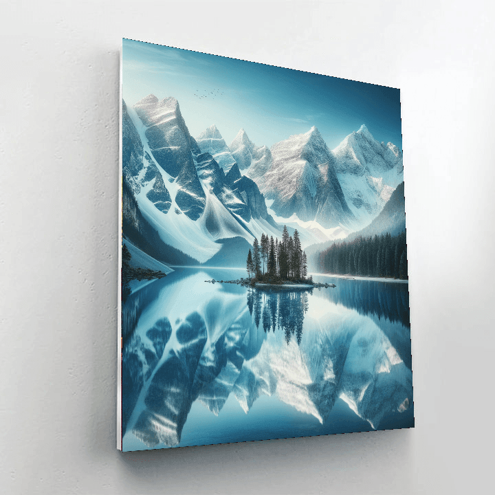 Serene Alpine Landscape Paint By Color