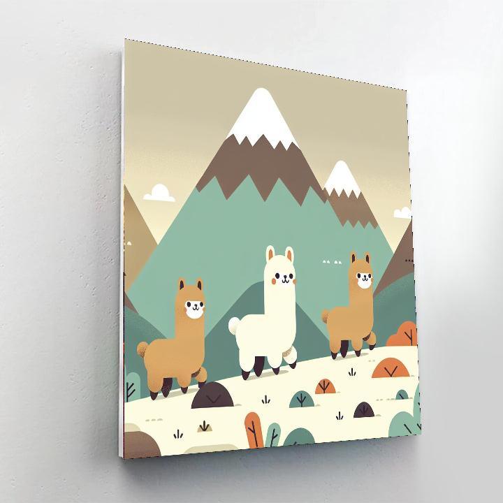 Adventurous Alpaca Trek Numbered Painting Kits