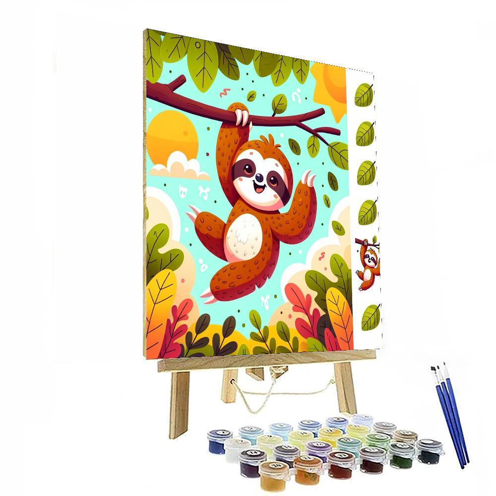 Merry Sloth Painting Number Kit