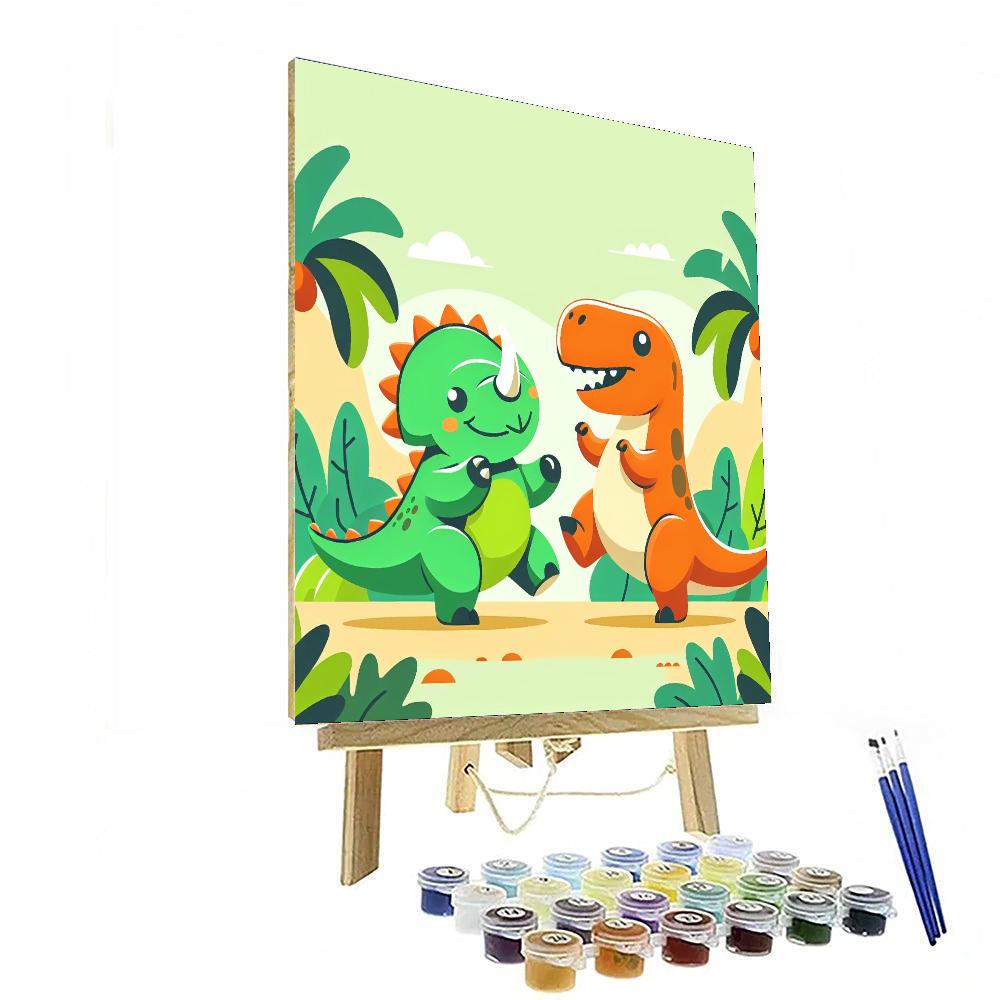 Dinosaur Dancers Paint By Numbers