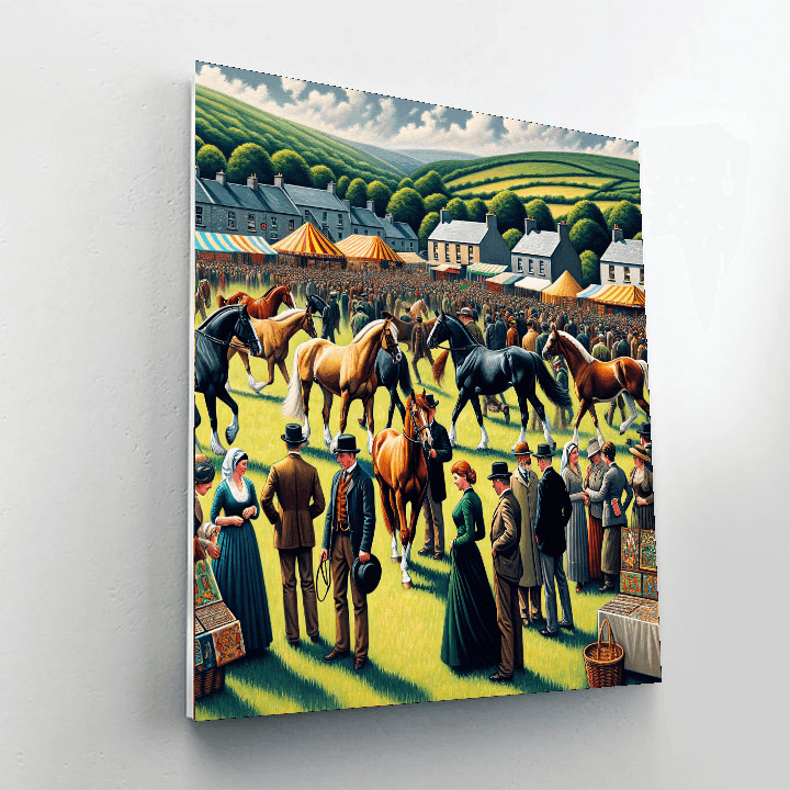 Ballinasloe Horse Fair - Ireland Number Painting