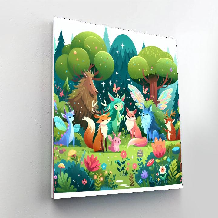 Mystic Woodland Gathering DIY Paint By Numbers