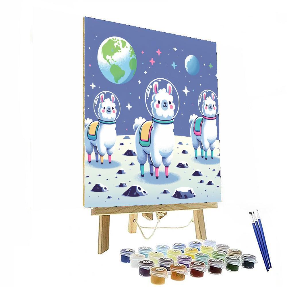 Lunar Llama Trek Paint By Number