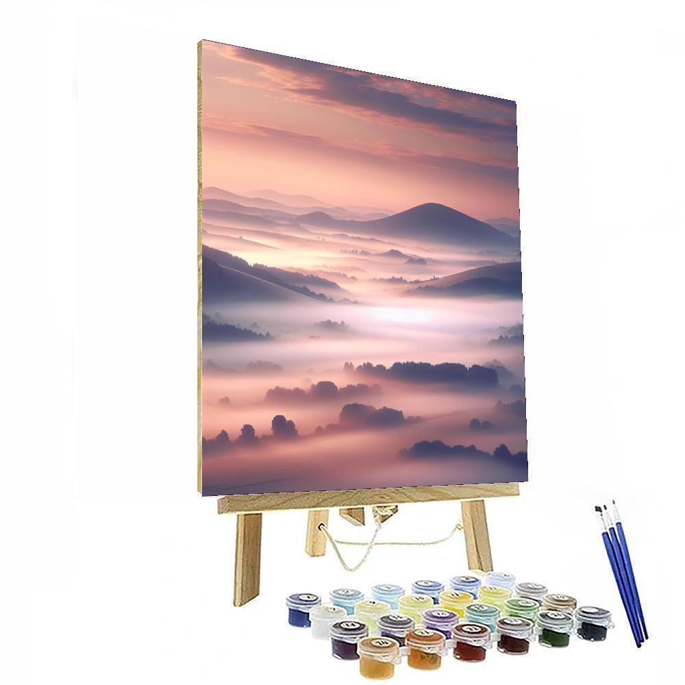 Misty Morning Hills Painting By Numbers Kit
