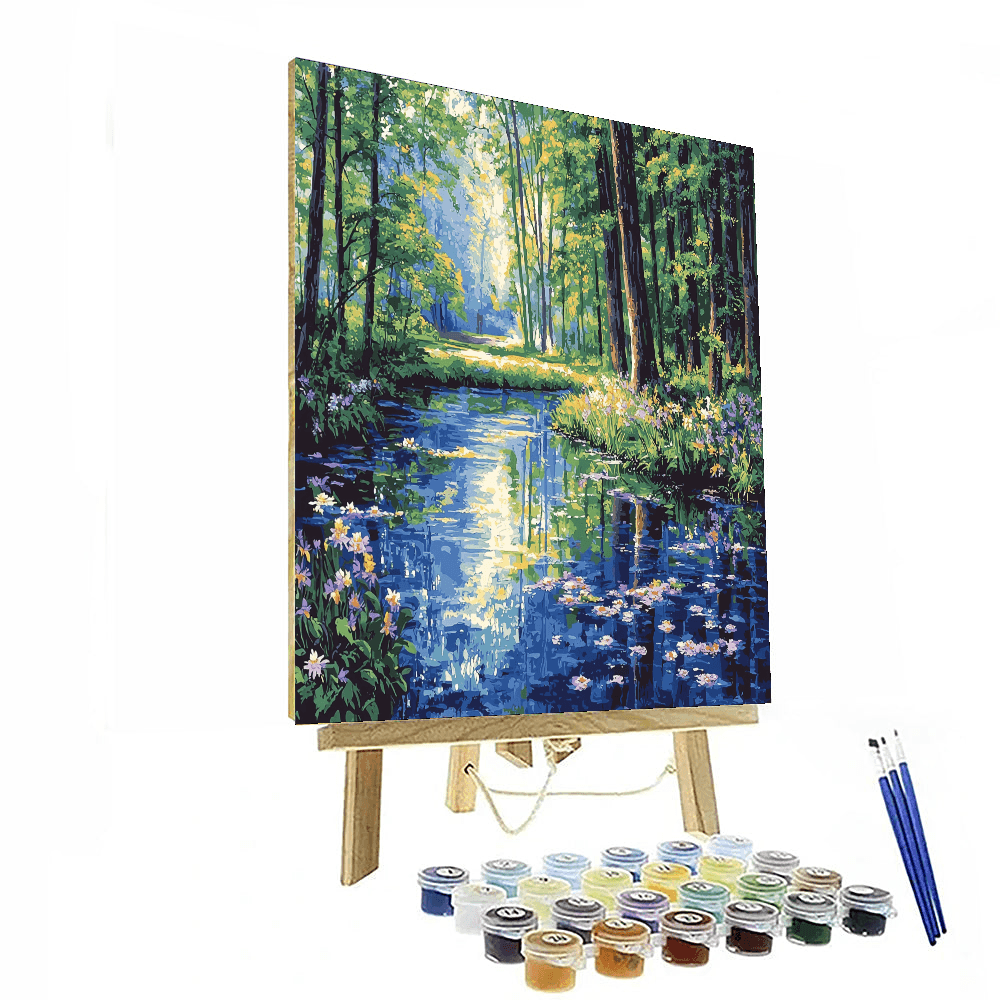 Claude Monet Inspired Mystical Forest Reflections  Paint By Numbers Kits