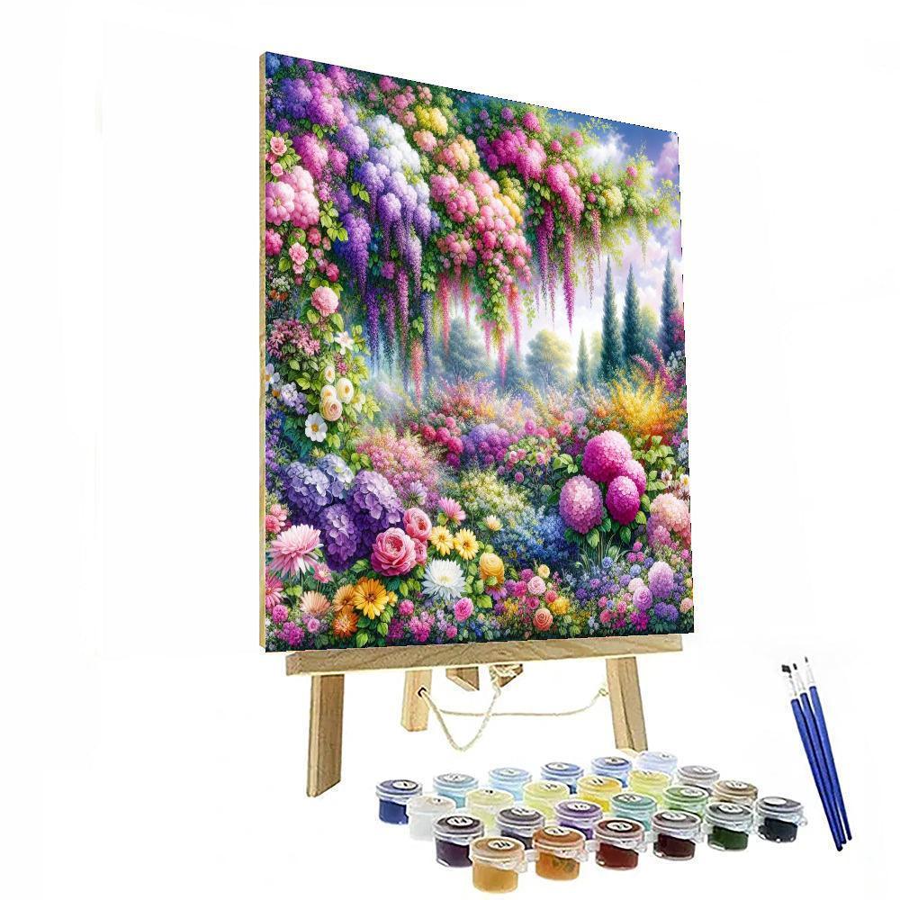 Cascading Flower Garden Number Painting