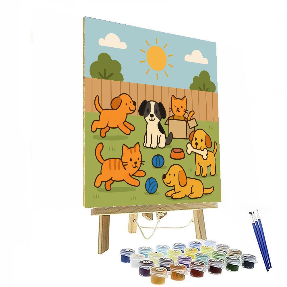 Pet Playground Fun DIY Paint By Numbers