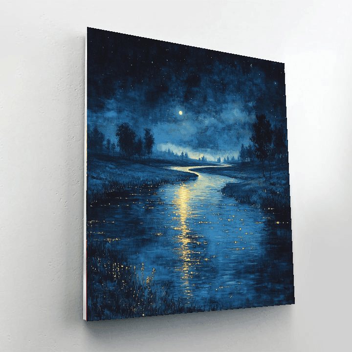 James McNeill Whistler Inspired Whistler's Nocturne River  Painting By Numbers Kit