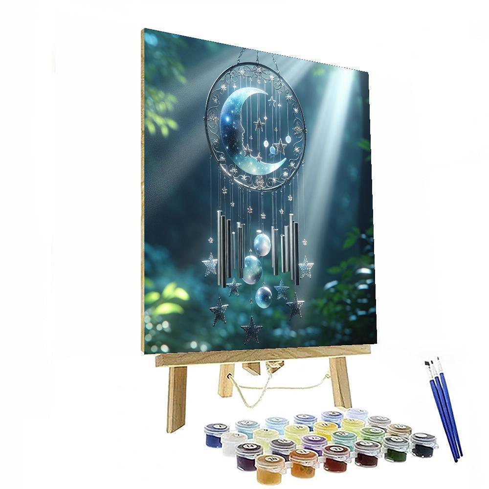 Celestial Harmony Wind Chime Painting Number Kit