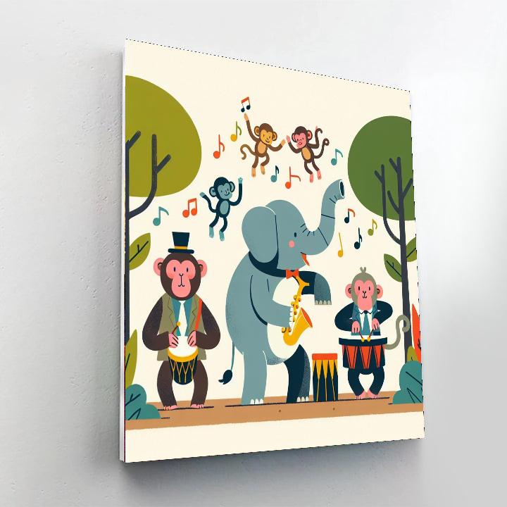 Jungle Rhythm Celebration Painting By Numbers Kit