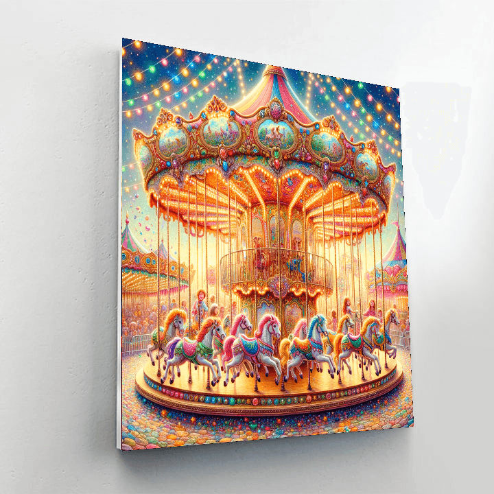 Whimsical Carousel Dreams - DIY Painting By Numbers Kit