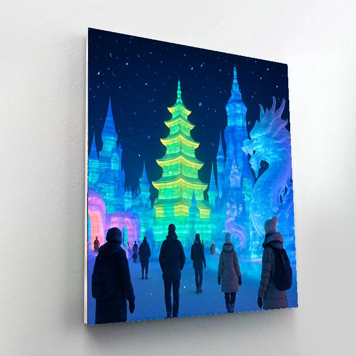 Harbin Ice And Snow Sculpture Festival - Harbin Painting By Numbers Kit