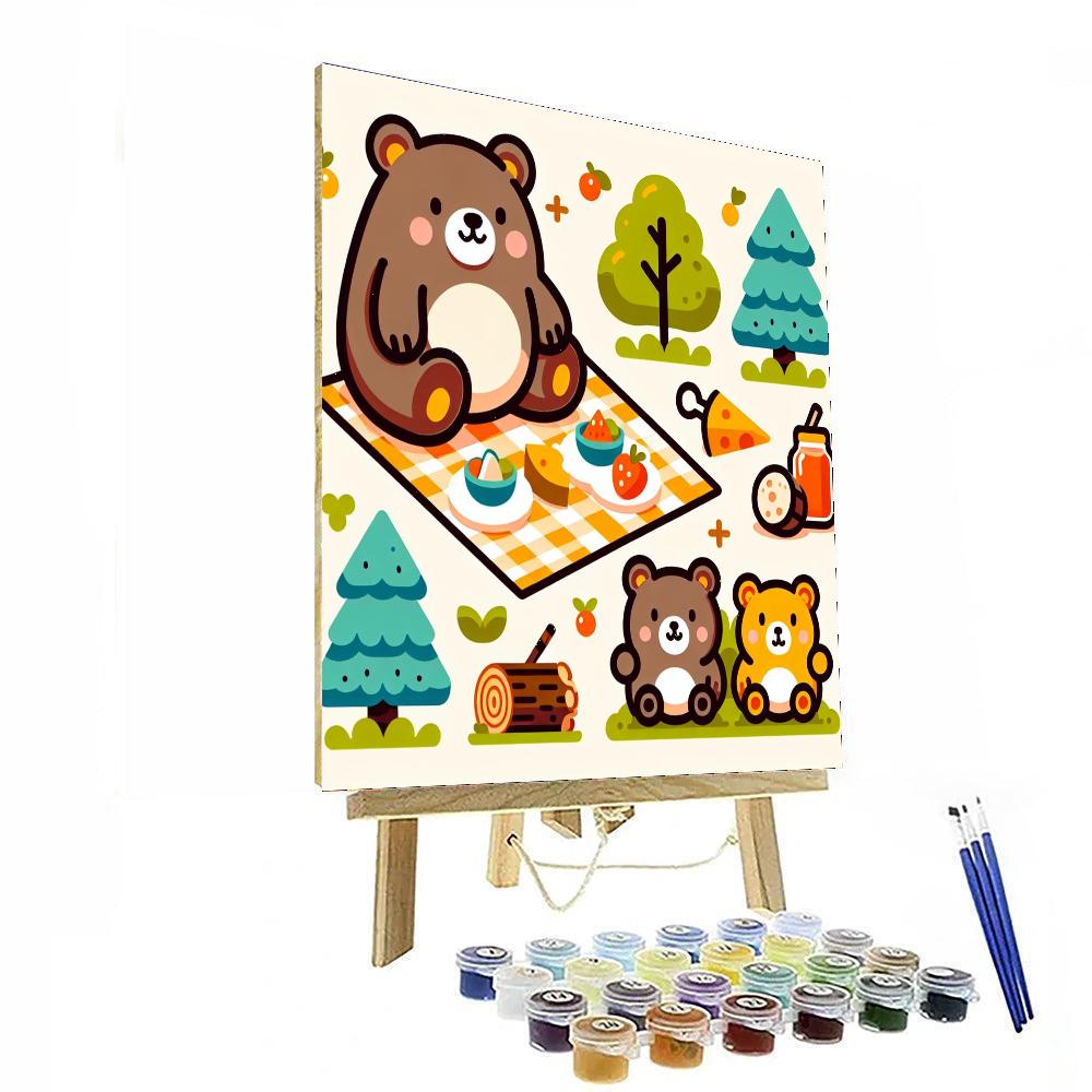 Bear's Forest Feast Paint By Numbers