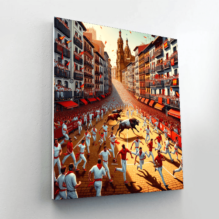 Fiesta De San Fermín - Spain Paint By Color