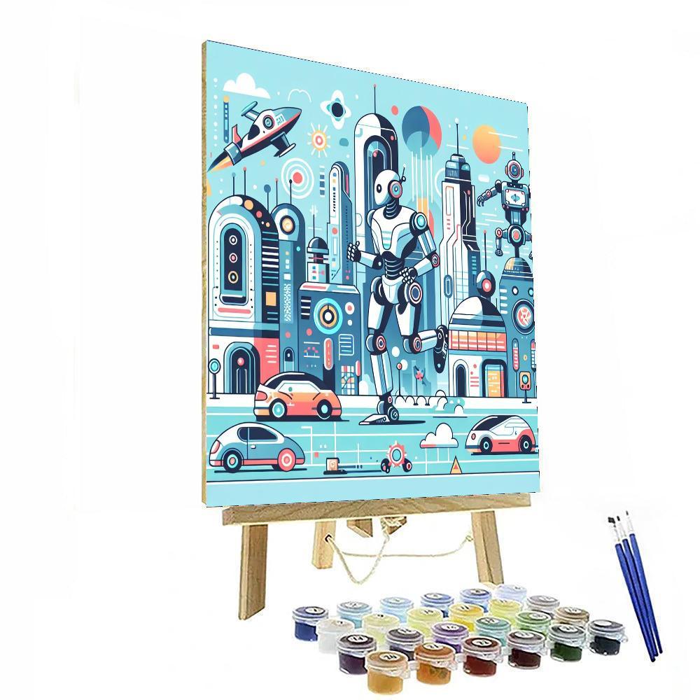 Cybernetic Robot Revolution Painting Number Kit