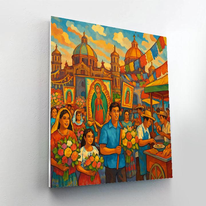 Dia De La Virgen De Guadalupe Number Painting