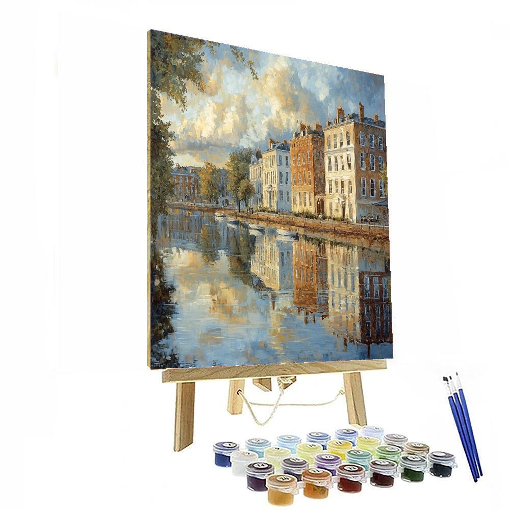 John Constable Inspired Historical Cityscape Reflections  Paint By Numbers Kits