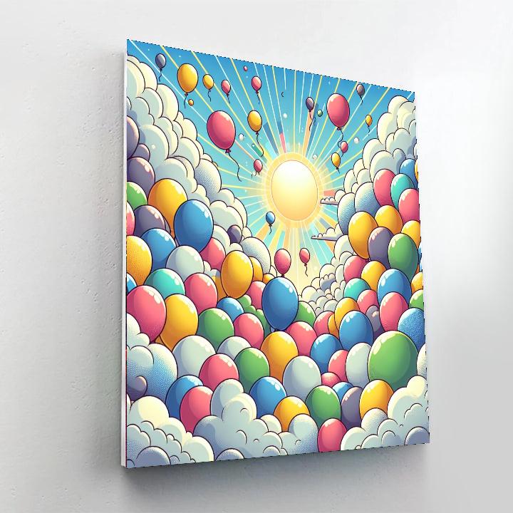 Adventurous Balloon Festival Painting Number Kit
