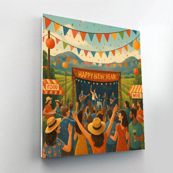 Rhythm And Vines Festival Paint By Number