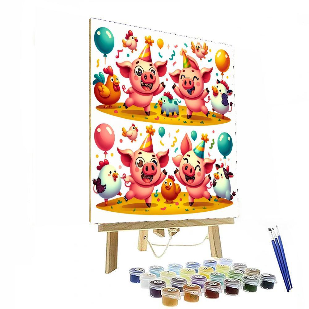 Funky Farm Fiesta Painting Number Kit
