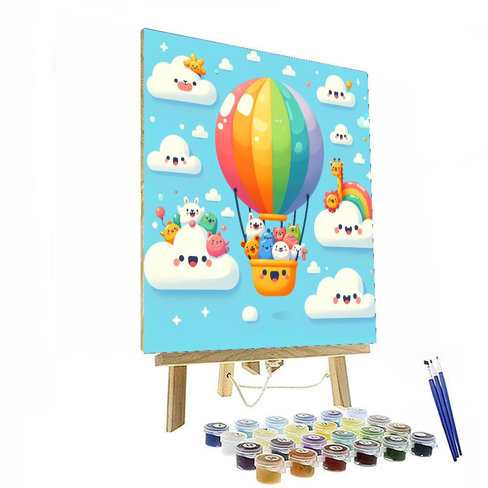 Whimsical Air Balloon Numbered Painting Kits