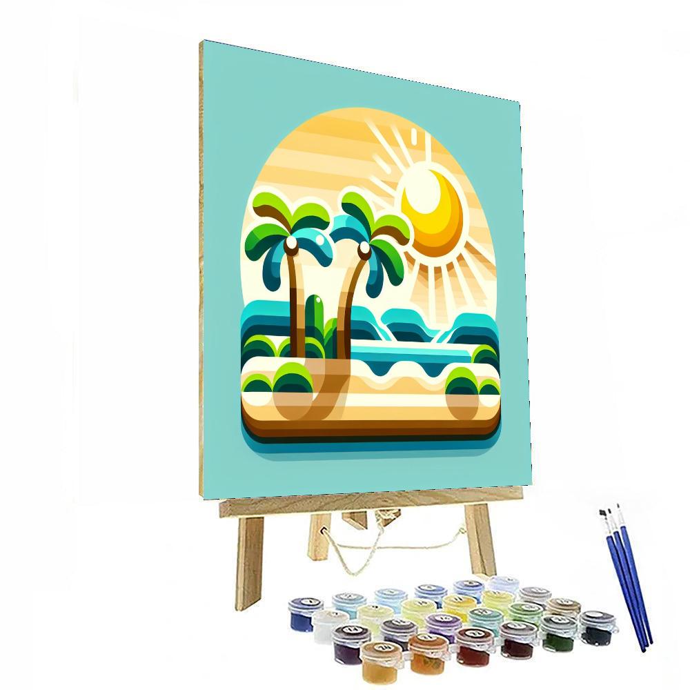 Peaceful Palms Numbered Painting Kits