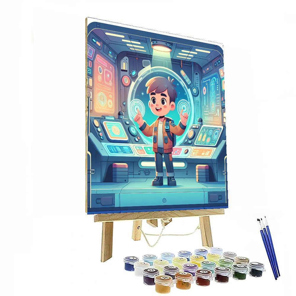 Futuristic Space Base Paint By Numbers Kits