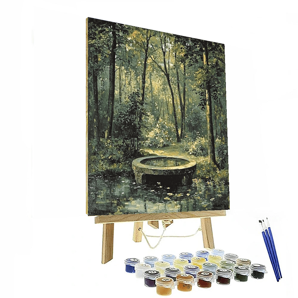 Jean-Baptiste-Camille Corot Inspired Chateau Serenity  Paint By Color
