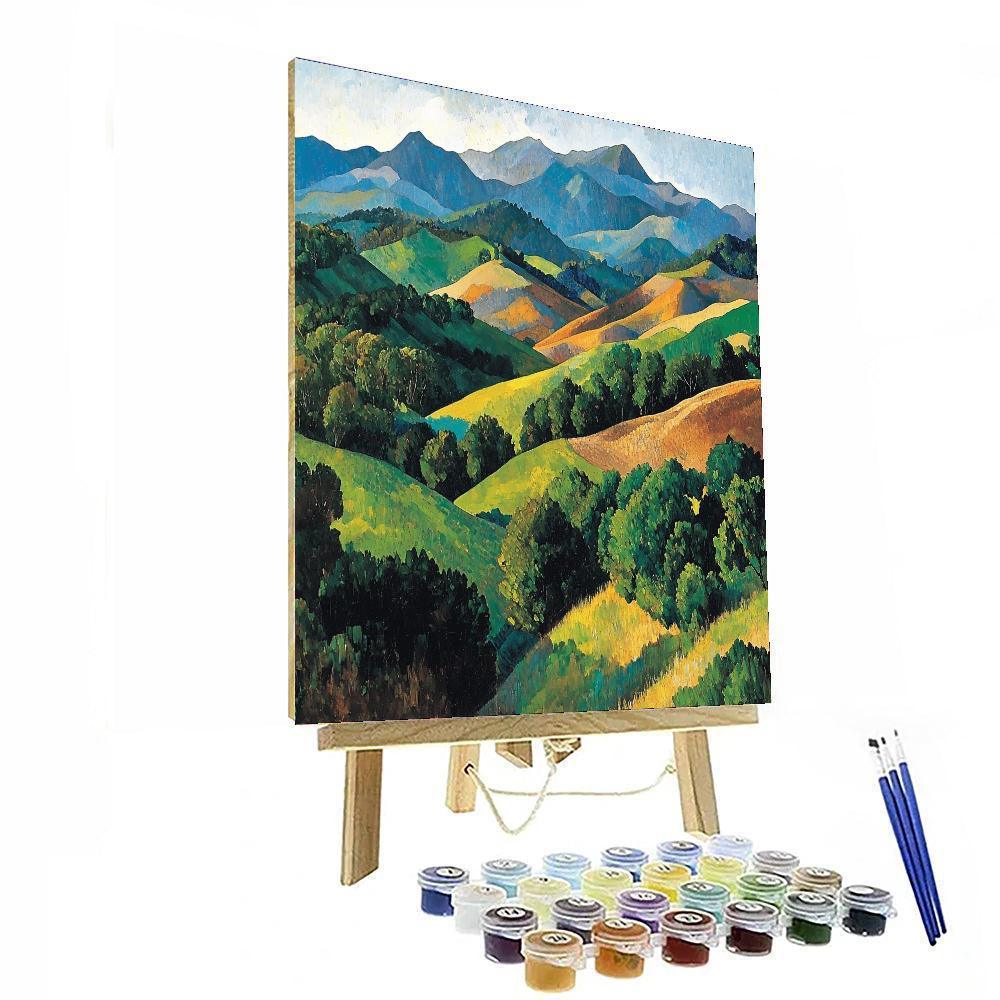 Paul Cézanne Inspired Mountain Embrace  Paint By Number