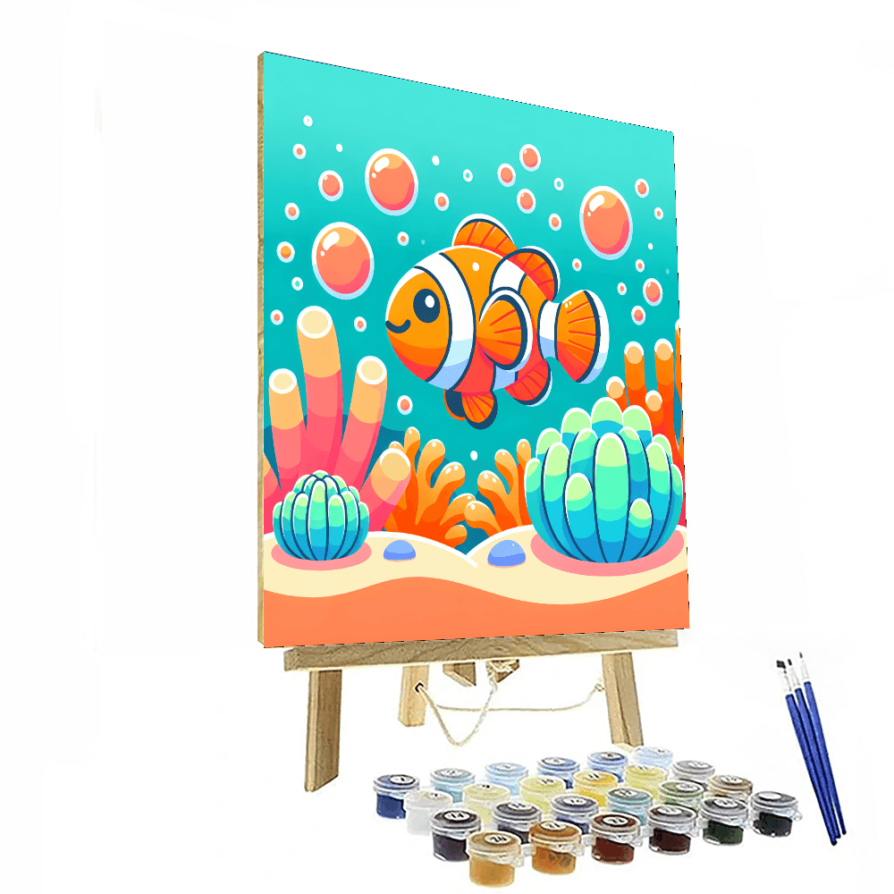 Comical Clownfish Capers Paint By Numbers