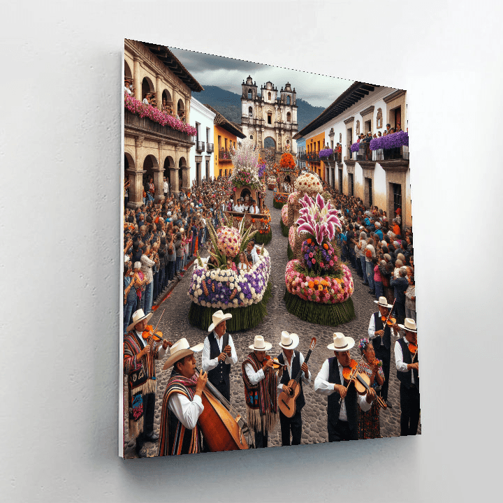 Flower Festival - Antigua Guatemala Paint By Color