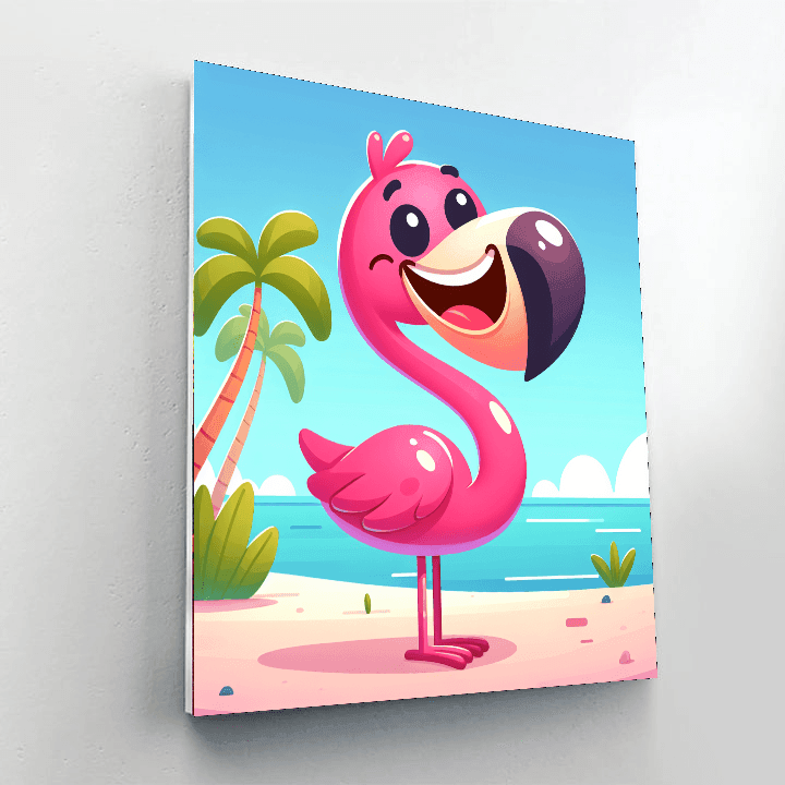 Funny Flamingo Painting By Numbers Kit