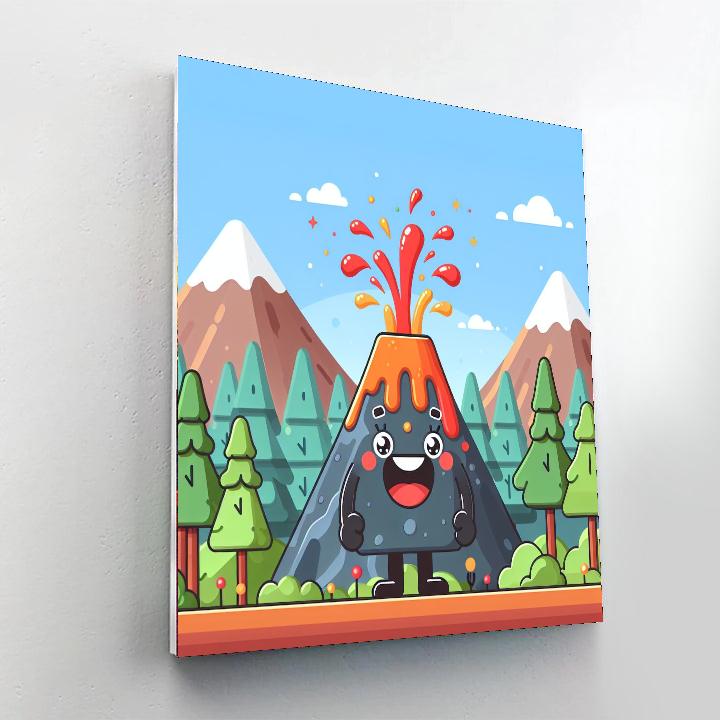 Bubbling Volcanoes Paint By Numbers Art
