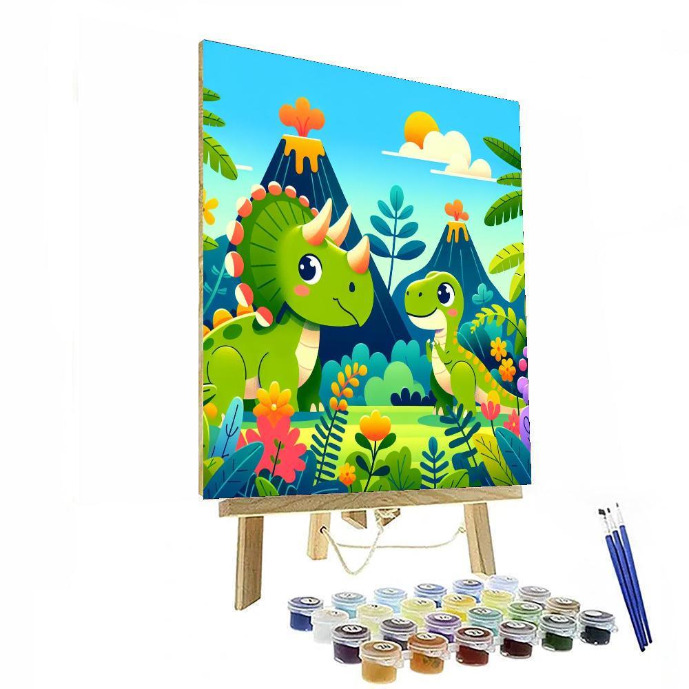 Curious Dinosaur Expedition Paint By Numbers
