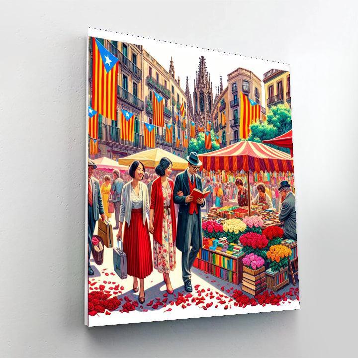 Día De San Jordi - Barcelona, Spain Numbered Painting Kits