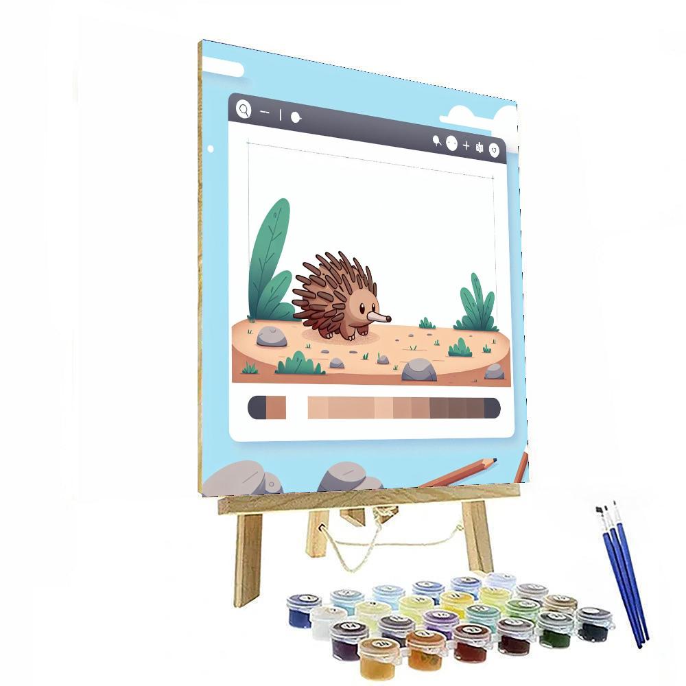 Ebullient Echidna Paint By Numbers Art