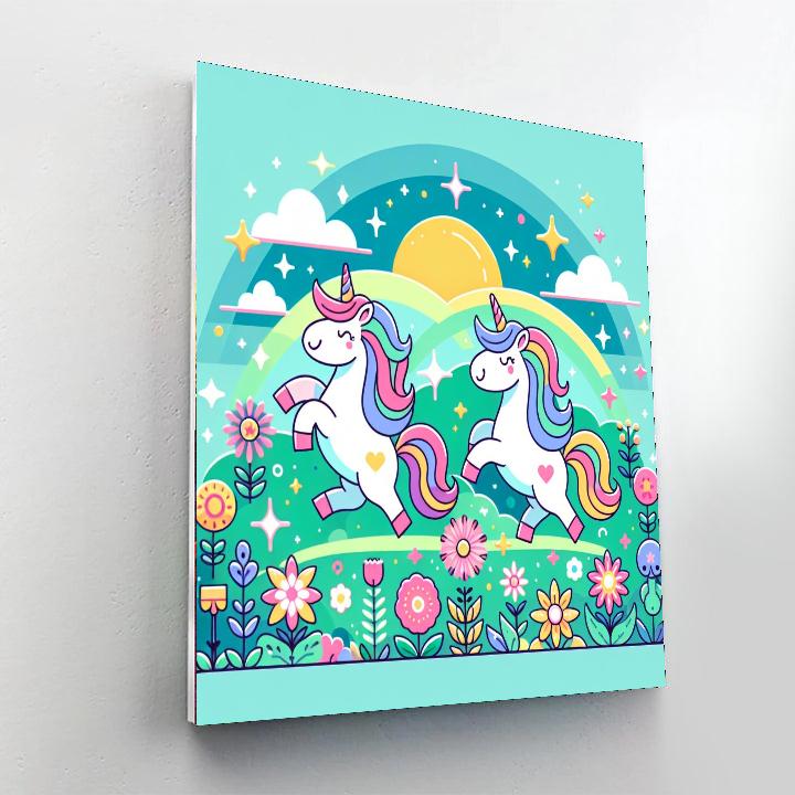 Riding Unicorns Paint By Number