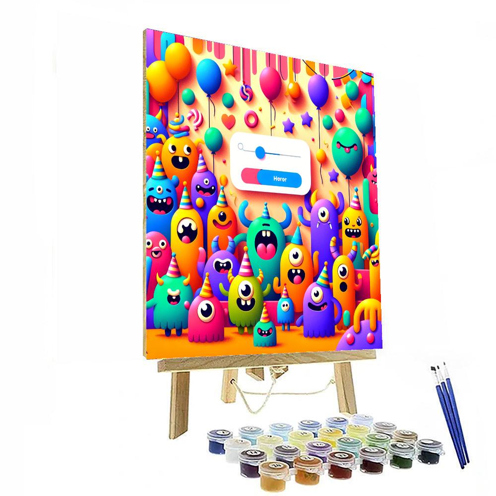 Playful Monster Party Numbered Painting Kits