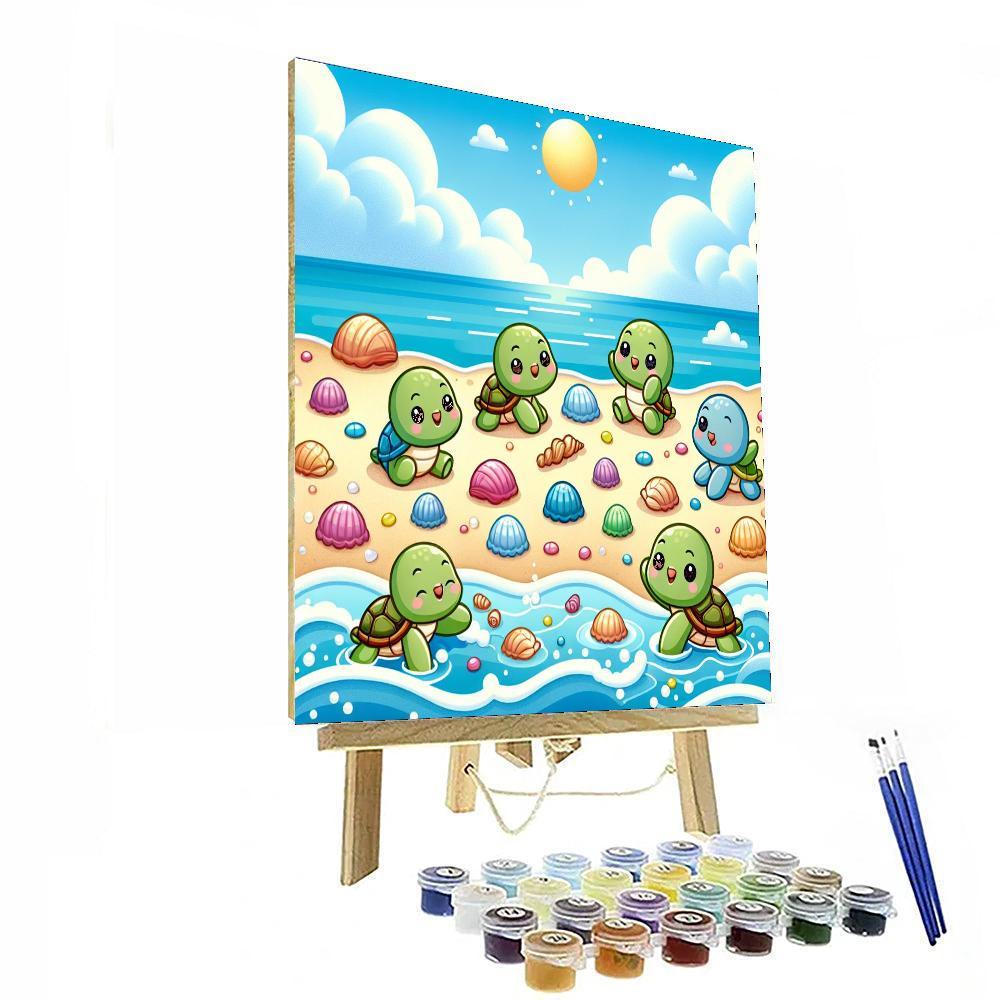 Tiny Turtles Beach Bash Paint By Number