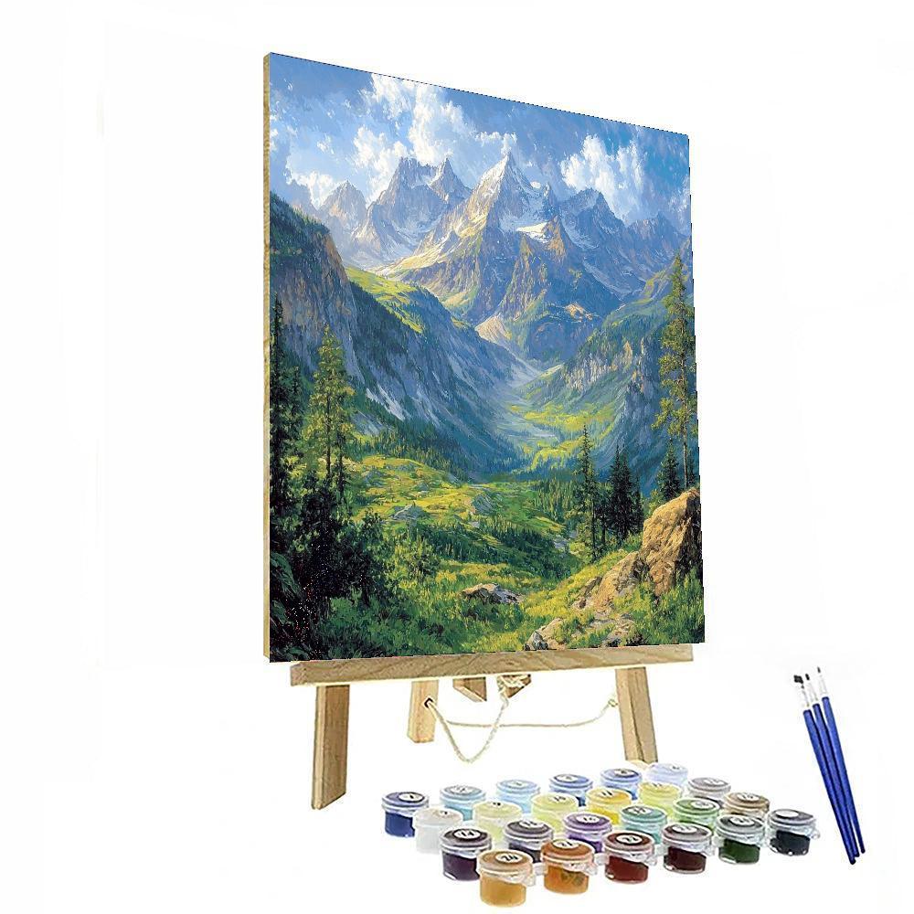 Albert Bierstadt Inspired Lush Wilderness  Painting By Numbers Kit