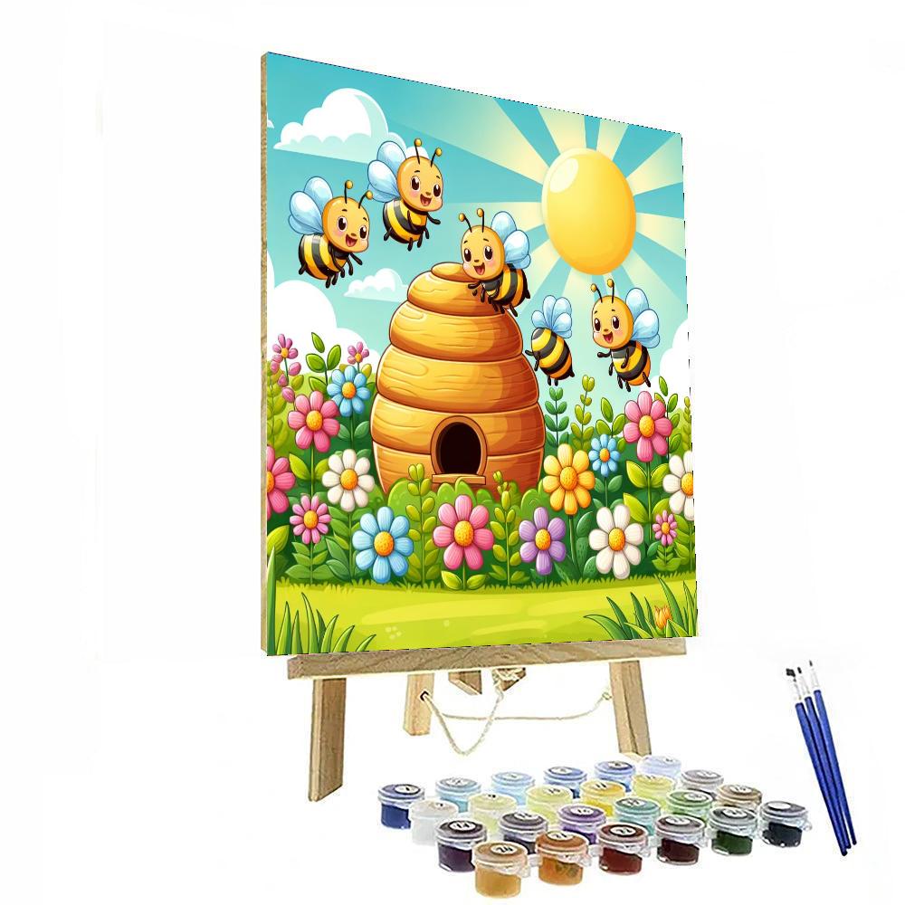 Buzzing Beehive Discovery Paint By Numbers Art