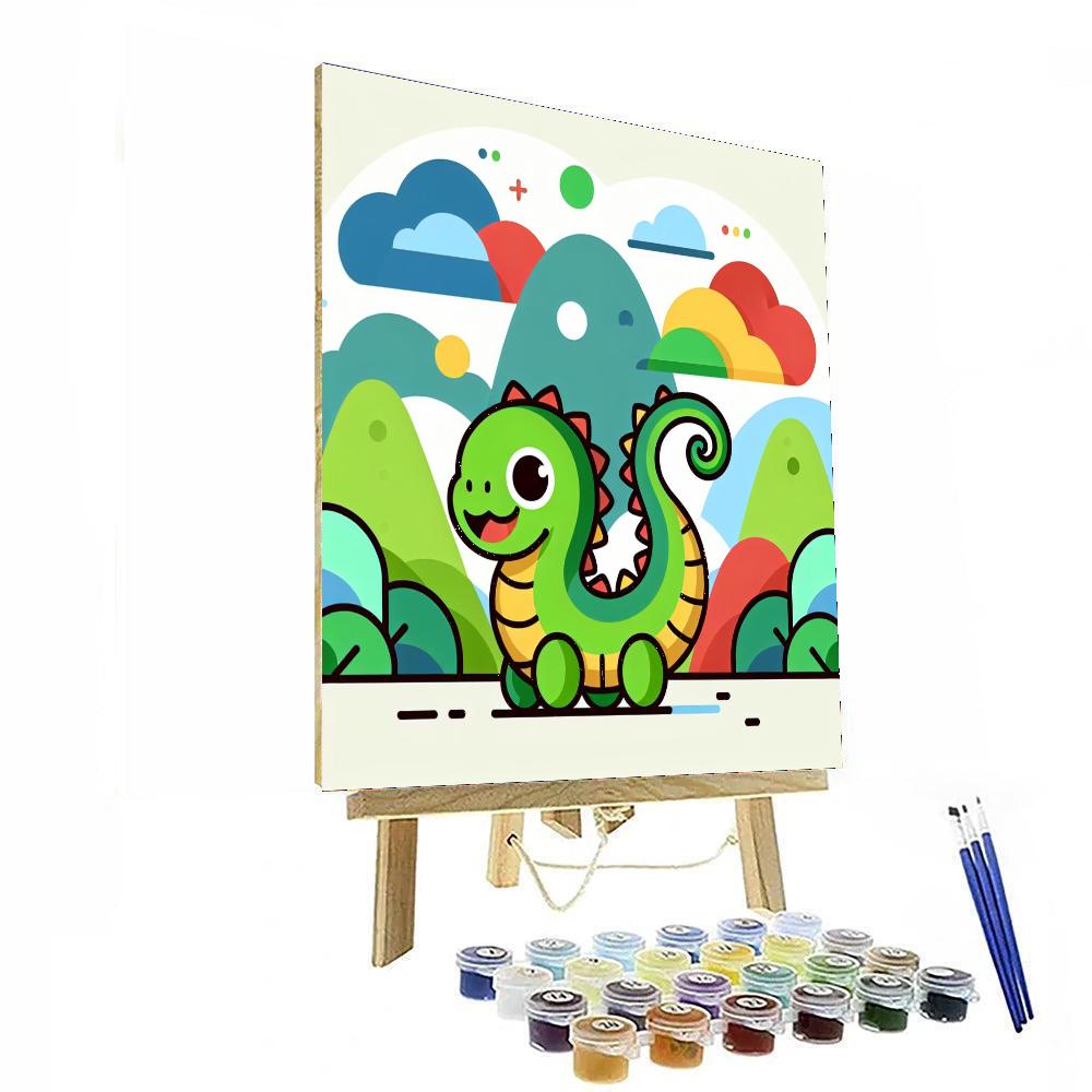 Friendly Dragon Tale Painting Number Kit