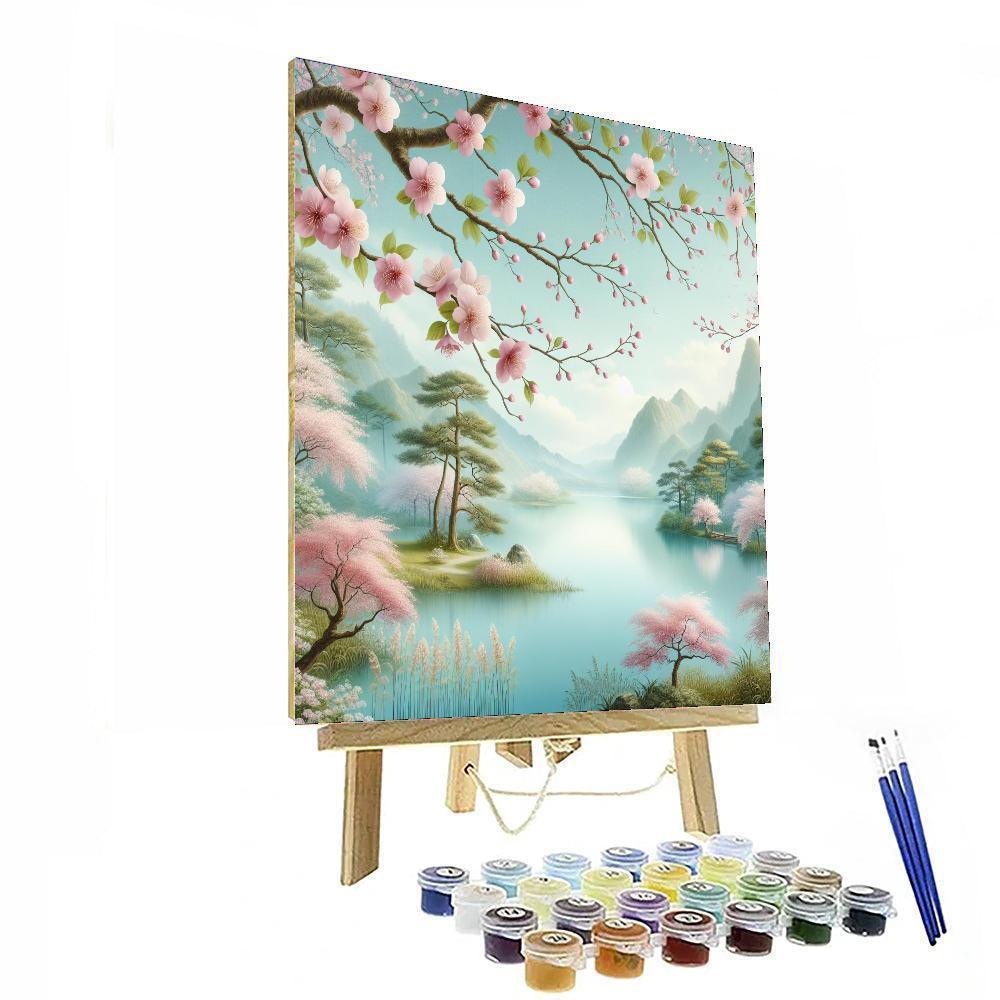 Blossoming Cherry Garden Paint By Numbers Kits