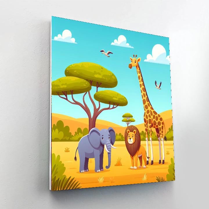 Safari Wonders DIY Paint By Numbers