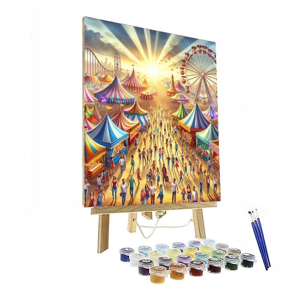 Cheerful Summer Carnival Painting Number Kit