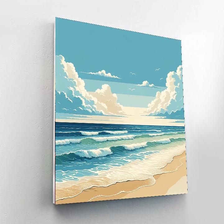 Serene Coastal Escape Numbered Painting Kits