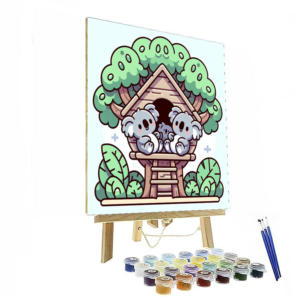 Cuddly Koala Treehouse Numbered Painting Kits