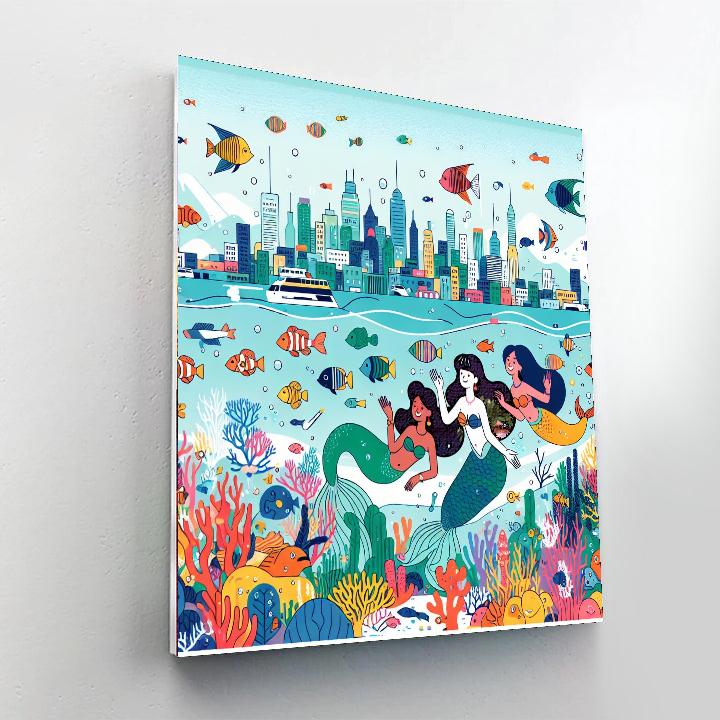 Underwater Mermaid Realm Numbered Painting Kits