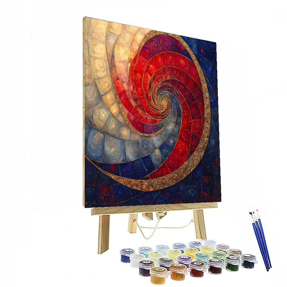 Gustav Klimt Inspired Elegant Vortex  Paint By Numbers Kits