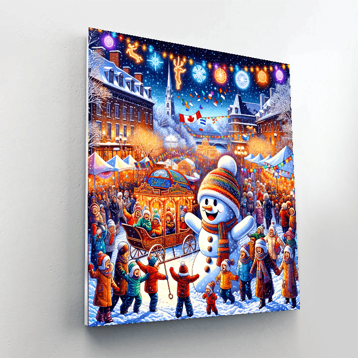 Carnaval De Quebec - Canada Number Painting